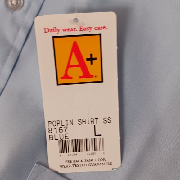 Railroad MBCR Mass Bay Commuter Rail Short Sleeve Shirt Mens Blue Poplin NWT L - Picture 3 of 6